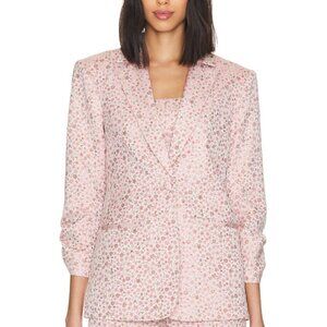 Cinq à Sept 'Khloe' Lurex Floral Jacquard Blazer, Pale Rose Multi